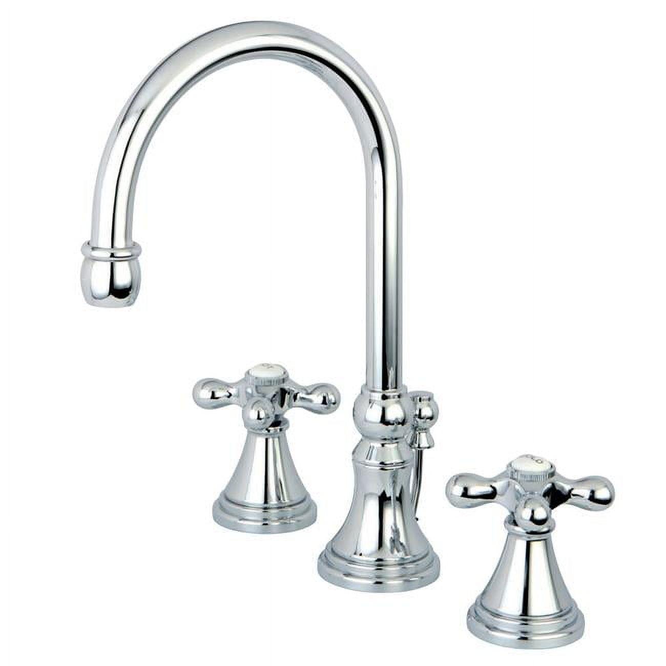 Governor Polished Chrome Widespread Bathroom Faucet with Brass Pop-Up