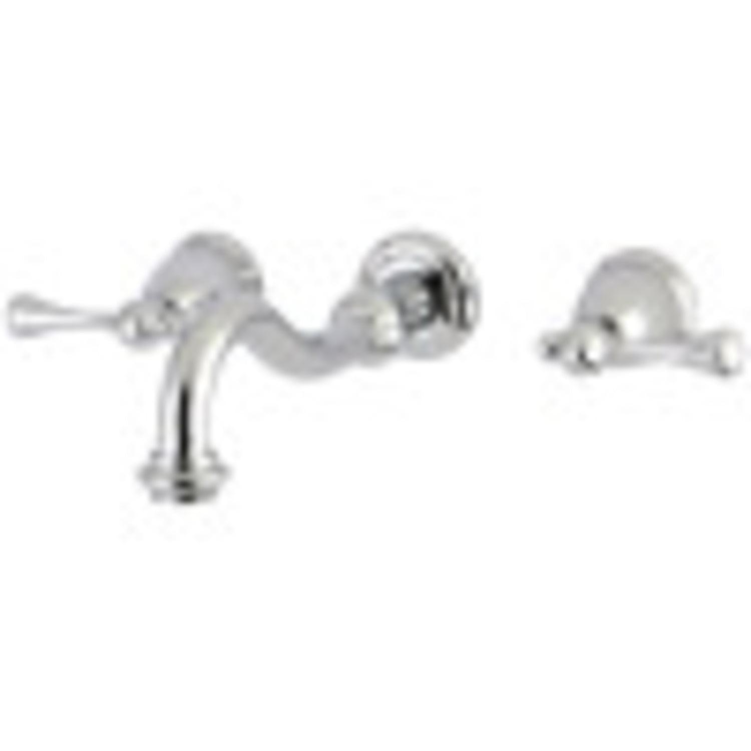 Kingston Brass KS3121BL Wall Mount Bathroom Faucet, Polished Chrome