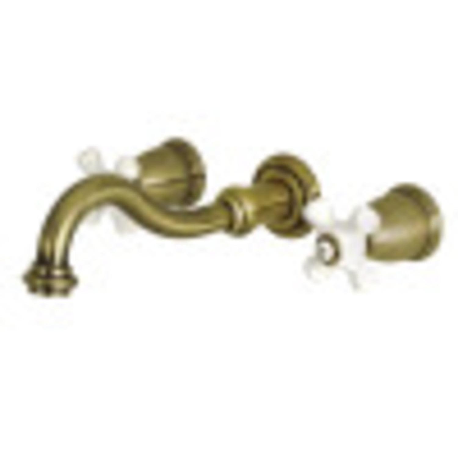 Kingston Brass Vintage Two-Handle 3-Hole Wall Mount Bathroom Faucet