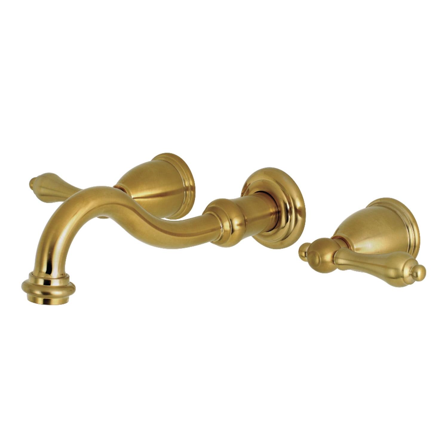 Kingston Brass Vintage Two-Handle 3-Hole Wall Mount Bathroom Faucet