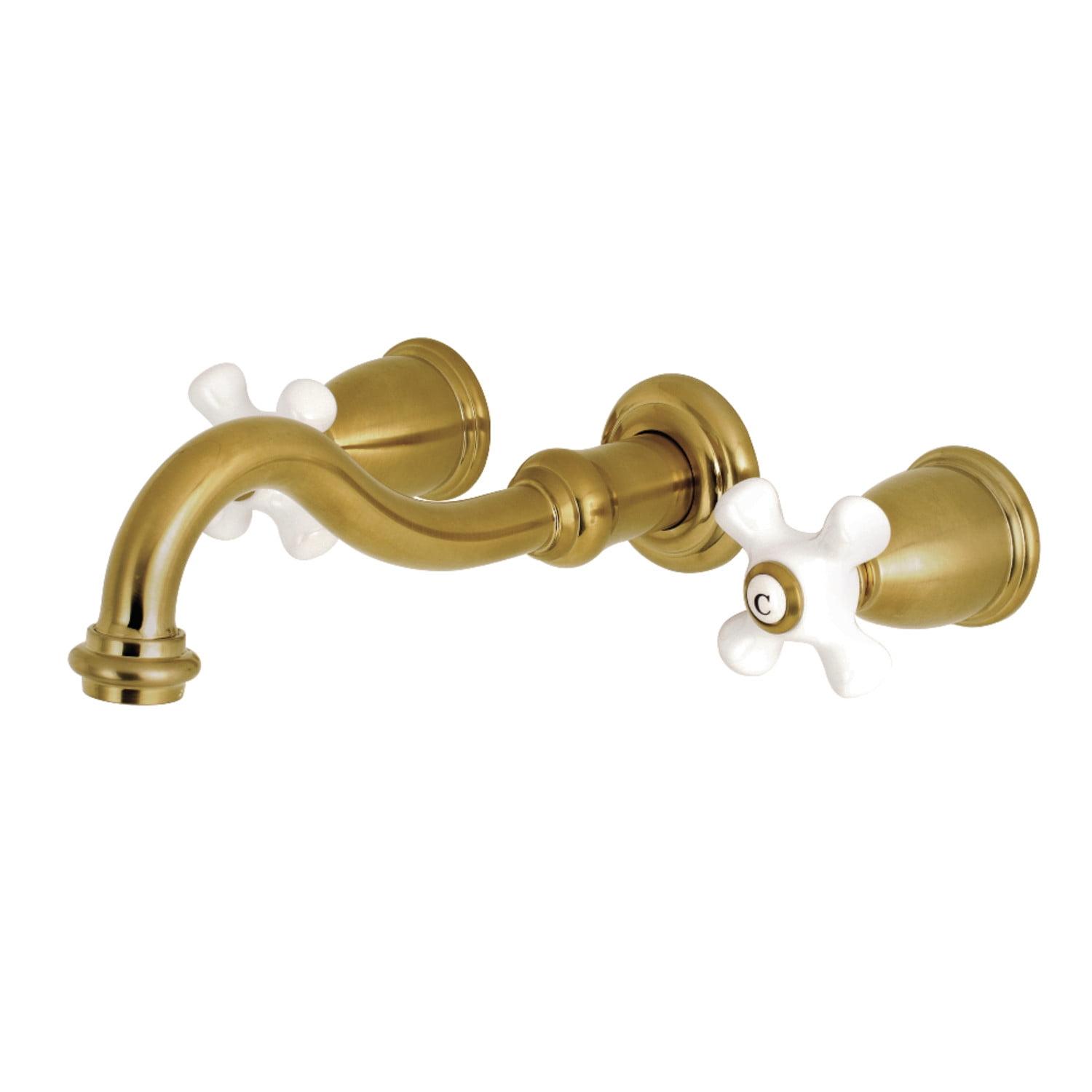 Kingston Brass Vintage Two-Handle 3-Hole Wall Mount Bathroom Faucet