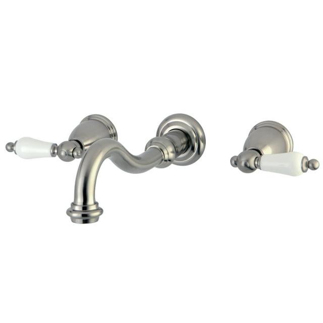 Kingston Brass Vintage Two-Handle 3-Hole Wall Mount Bathroom Faucet