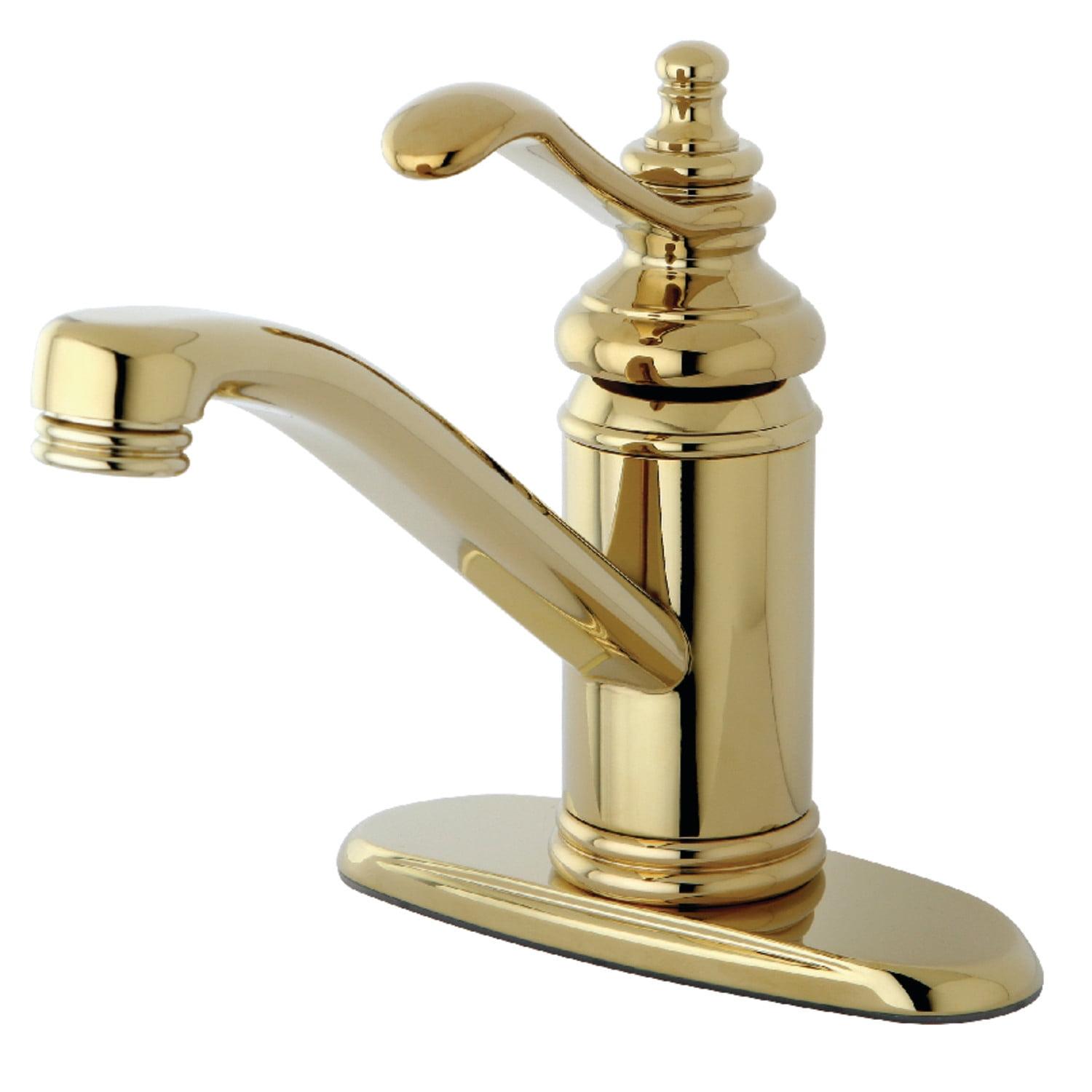 Templeton 4" Polished Brass Single Handle Bathroom Faucet