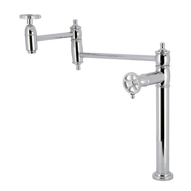 Kingston Brass Kingston Brass Fuller Two-Handle 1-Hole Deck Mount Pot Filler Faucet KS3705CG