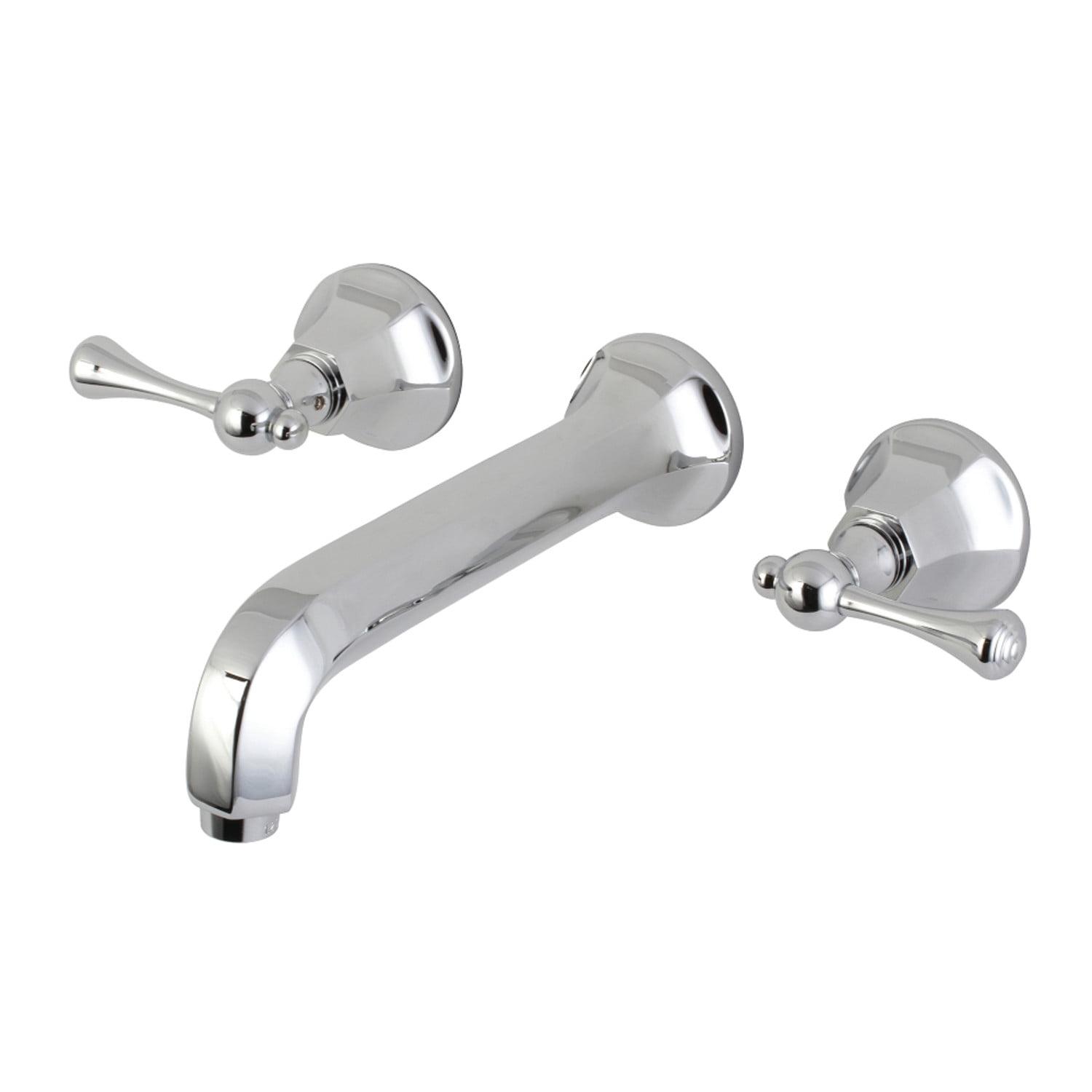 Kingston Brass Metropolitan Two-Handle 3-Hole Wall Mount Bathroom Faucet