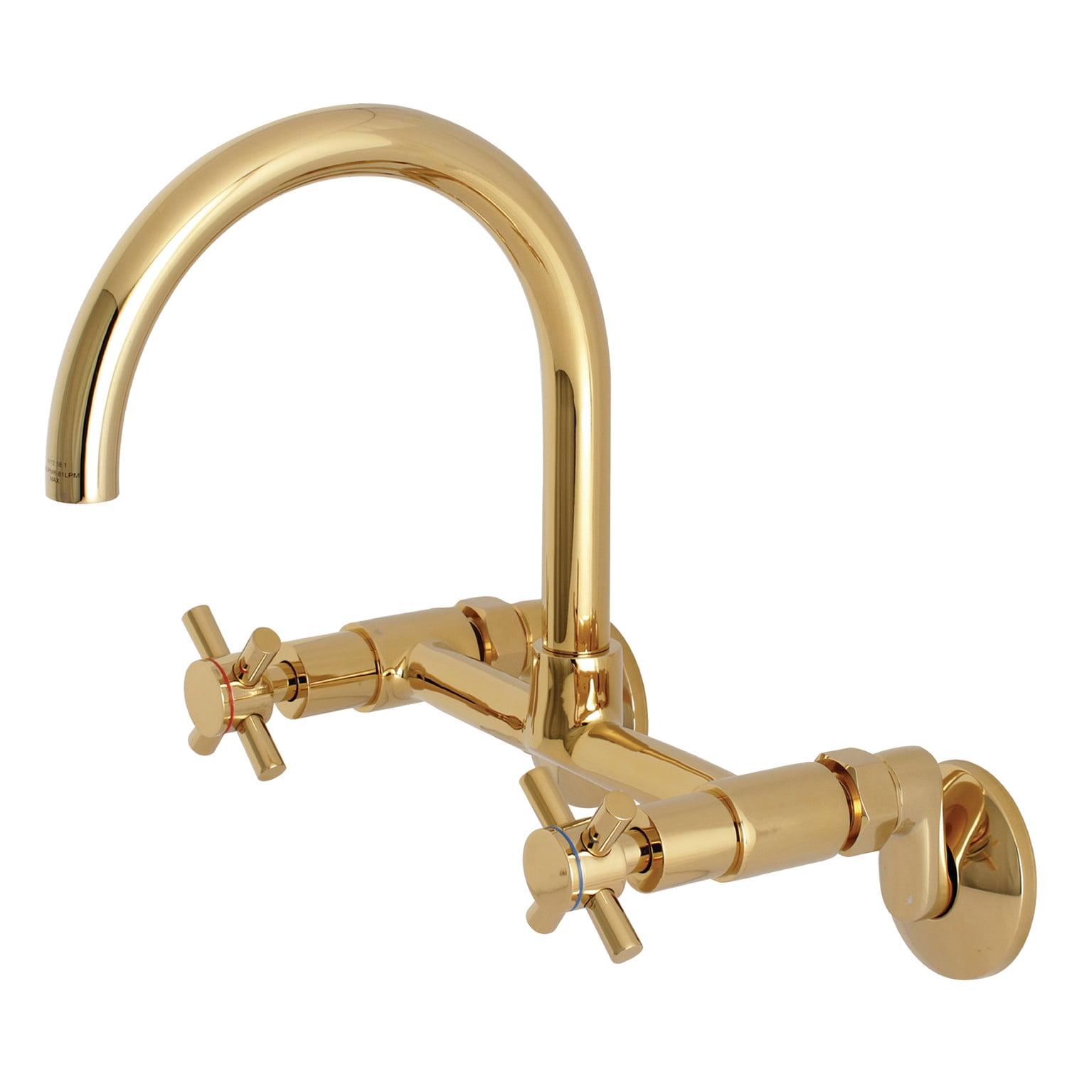 Kingston Brass Concord Double-Handle 2-Hole Wall-Mount Bridge Kitchen Faucet