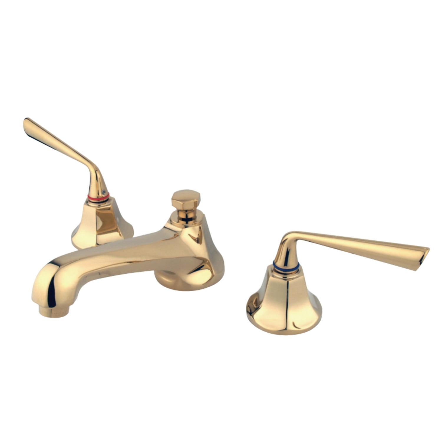 Elegant Brushed Nickel 8" Widespread Bathroom Faucet with Brass Accents