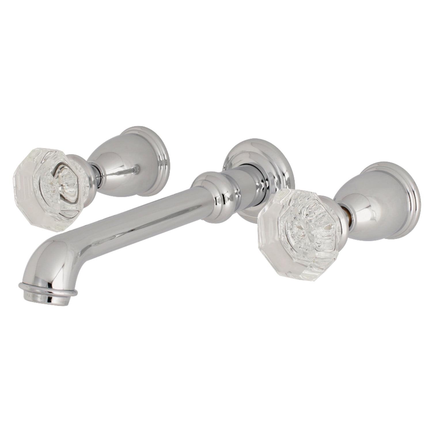 Kingston Brass Celebrity Two-Handle 3-Hole Wall Mount Bathroom Faucet