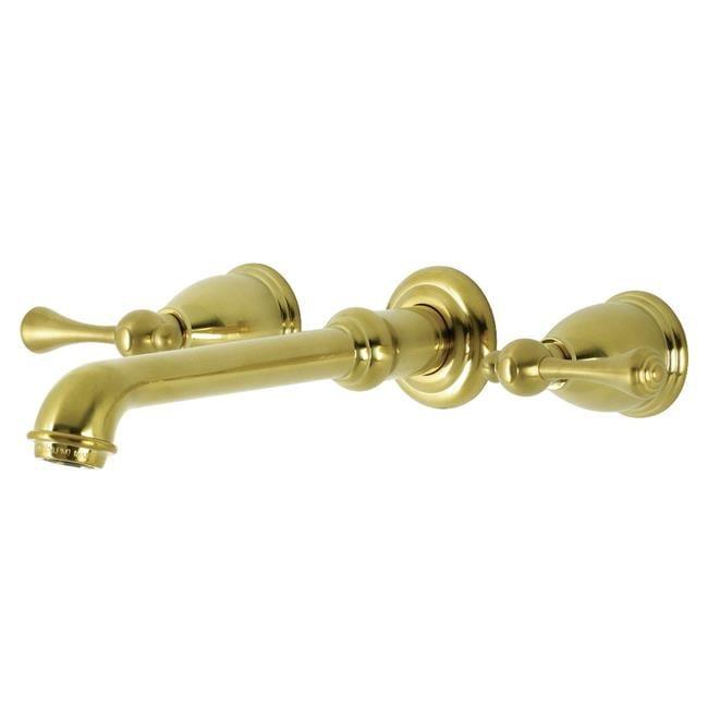 Kingston Brass English Country Two-Handle 3-Hole Wall Mount Bathroom Faucet