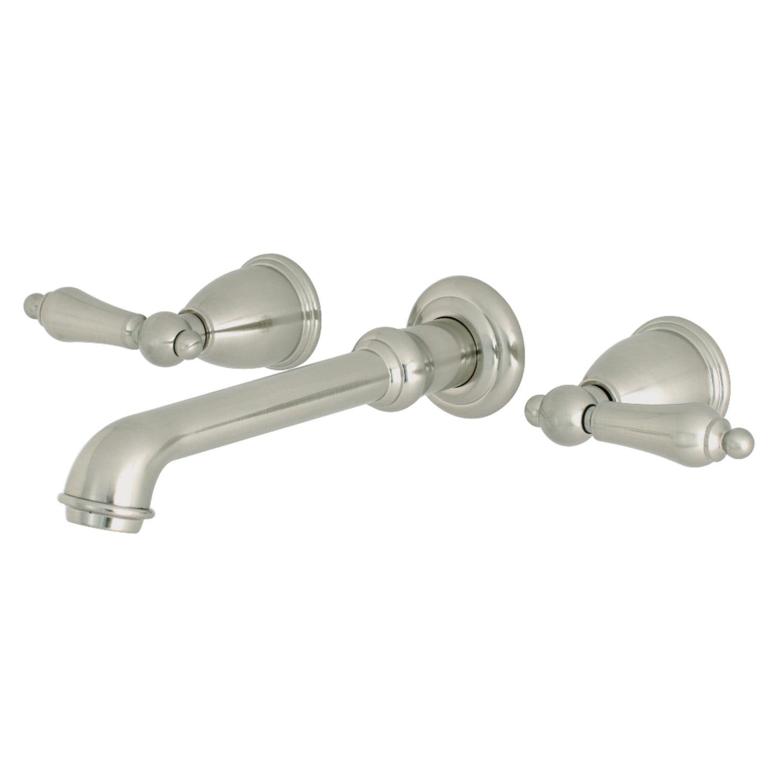 Kingston Brass English Country Two-Handle 3-Hole Wall Mount Bathroom Faucet