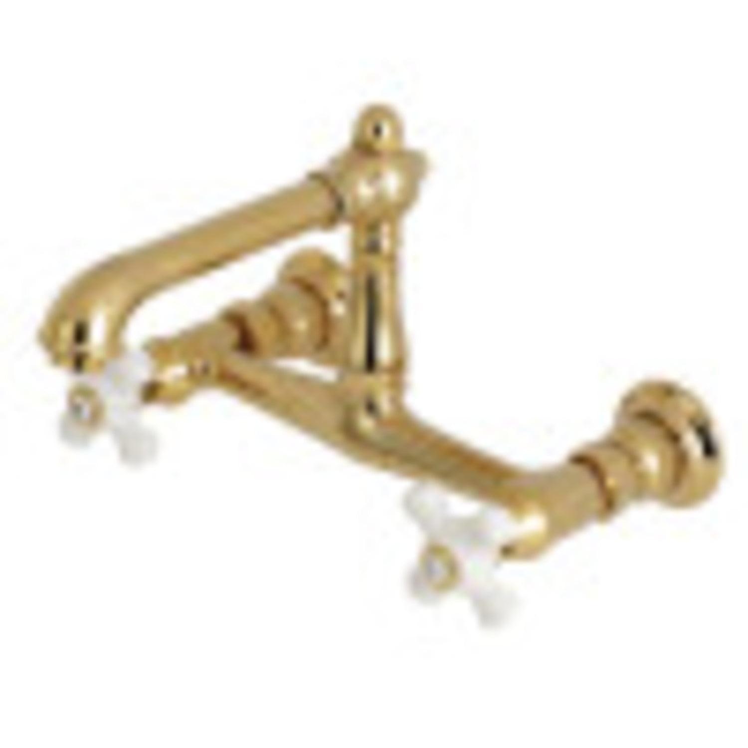 Elegant English Country 10'' Antique Brass Wall-Mounted Faucet