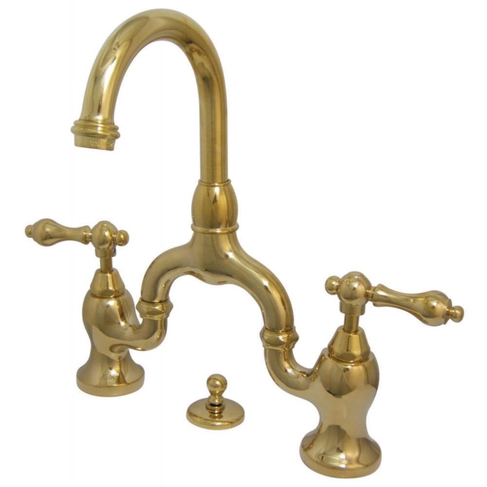 English Country Widespread Bathroom Faucet with Drain Assembly