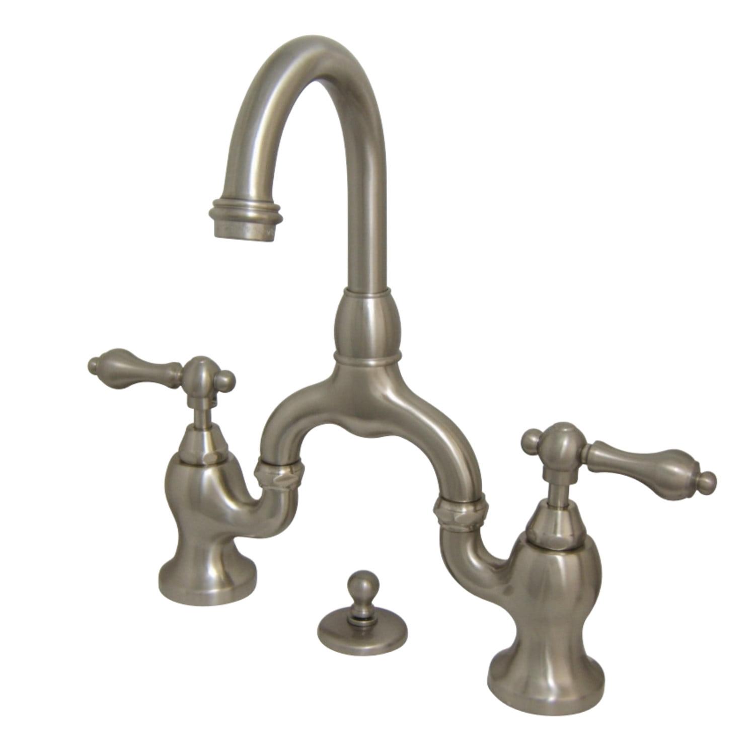 English Country Widespread Bathroom Faucet with Drain Assembly