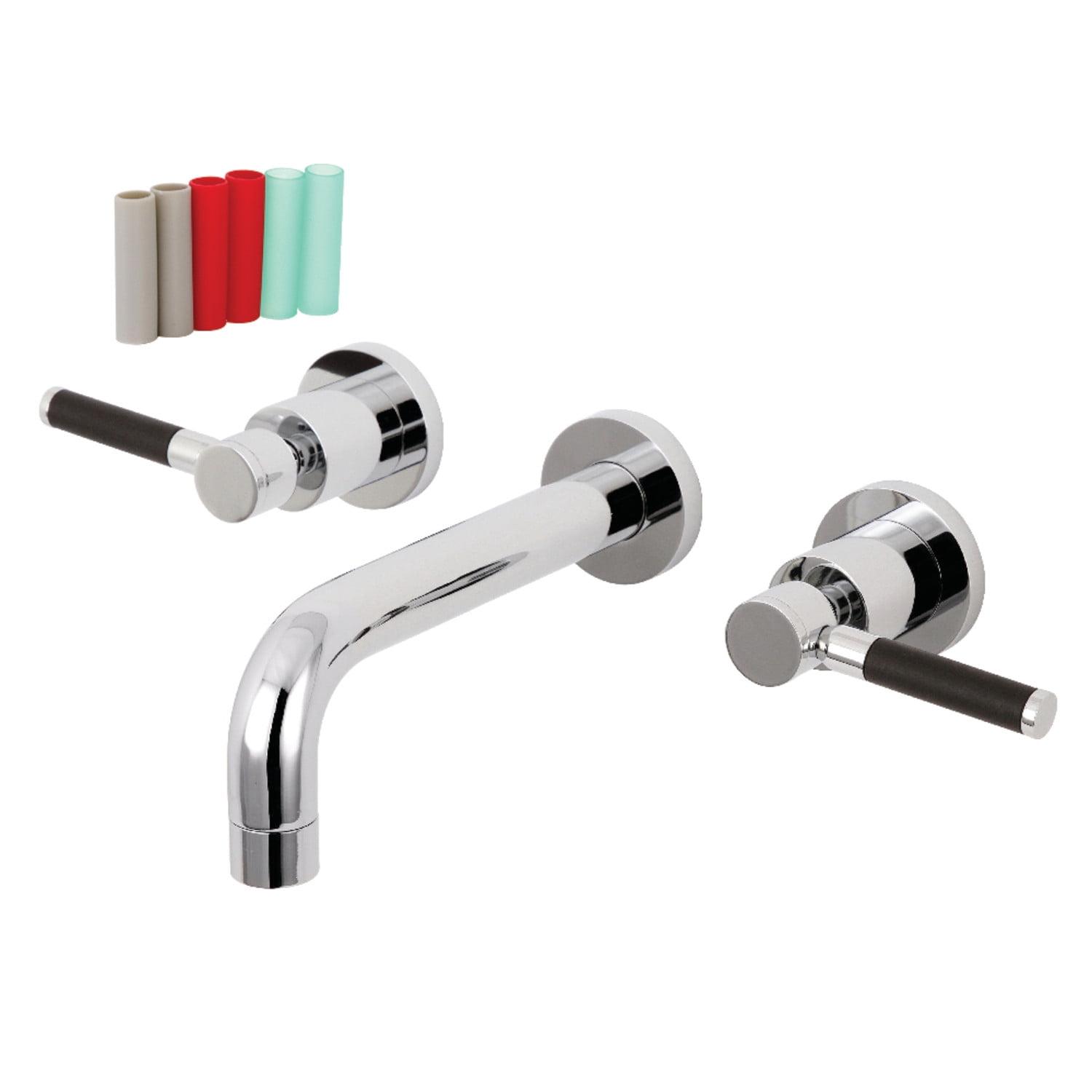 Kingston Brass Kaiser Two-Handle 3-Hole Wall Mount Bathroom Faucet