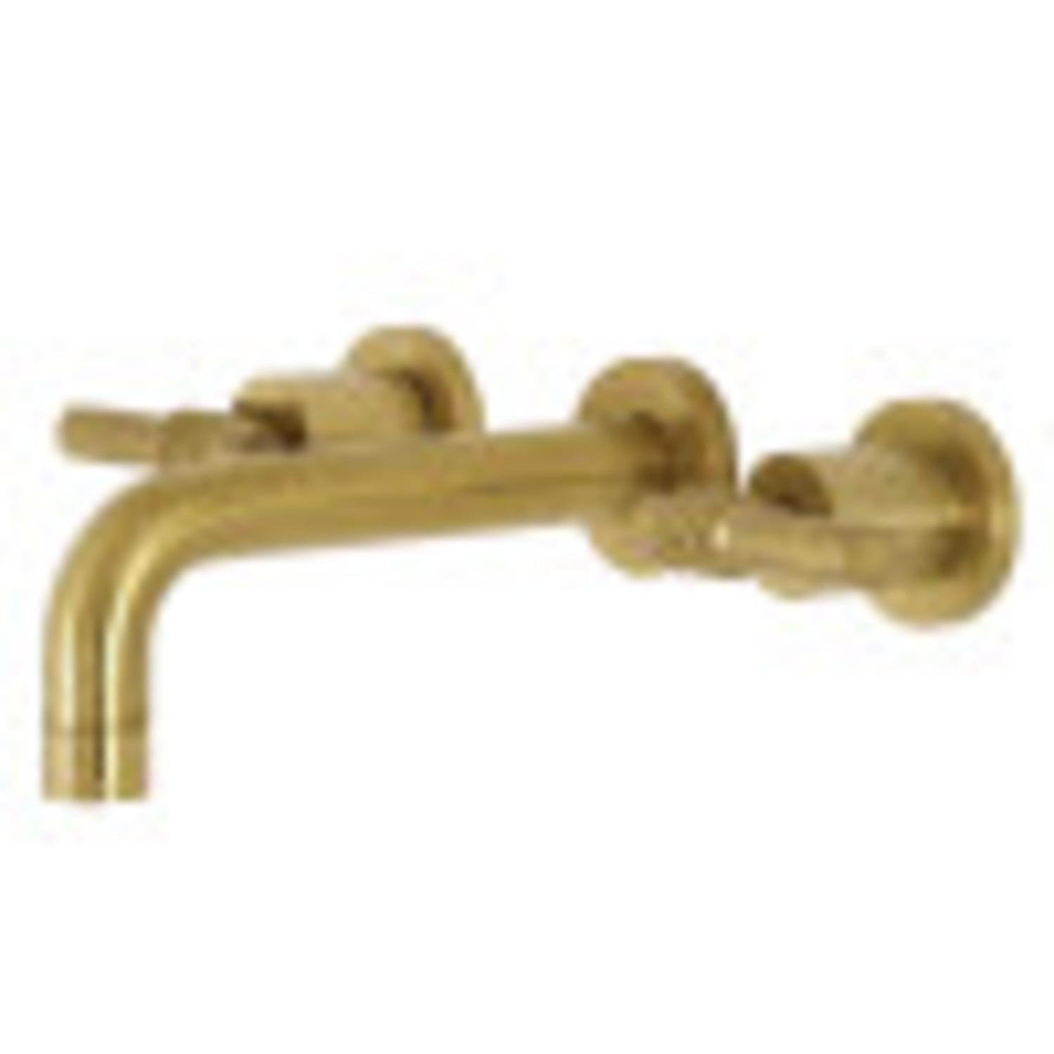 Kingston Brass Milano Two-Handle 3-Hole Wall Mount Bathroom Faucet