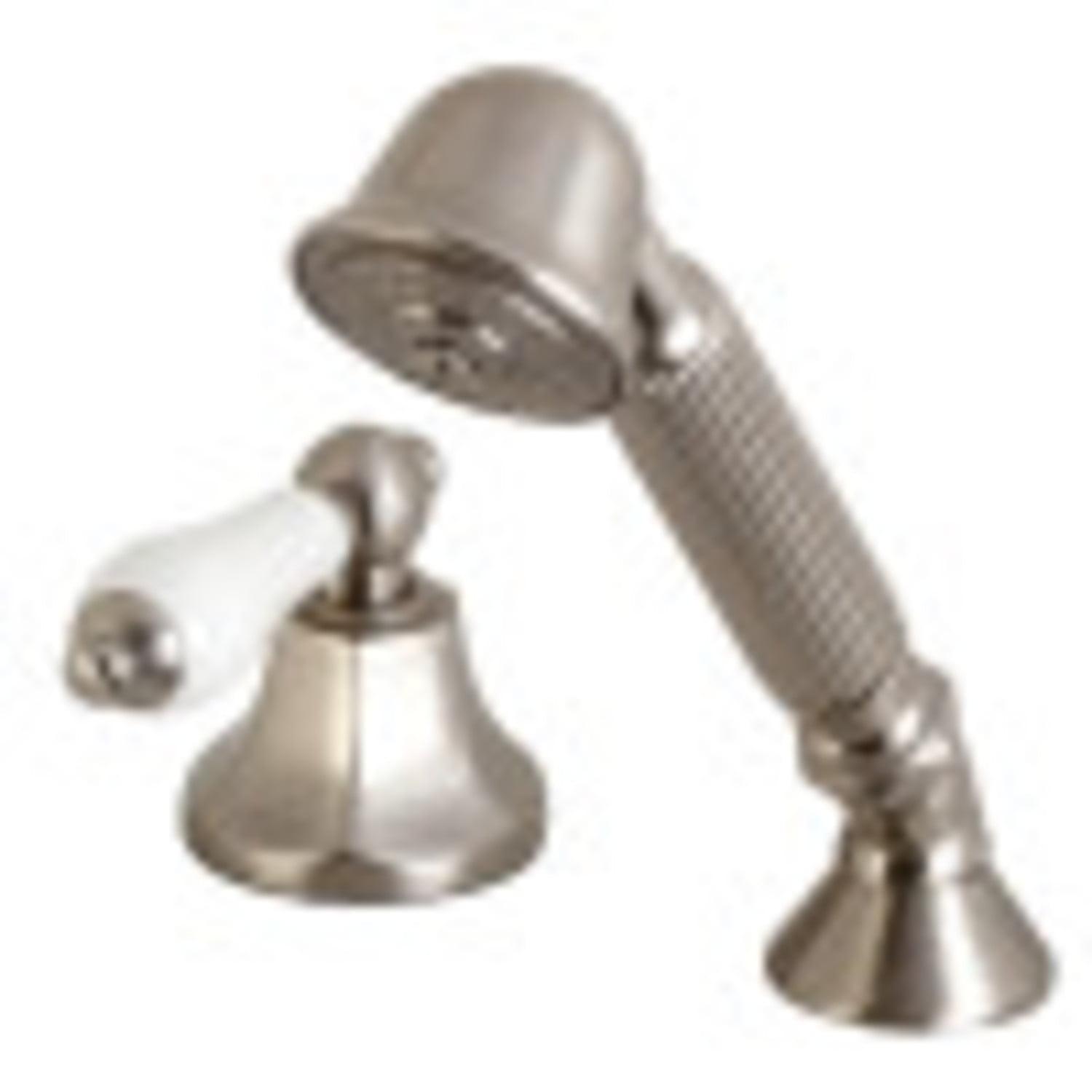 Brushed Nickel Deck Mount Hand Shower with Diverter