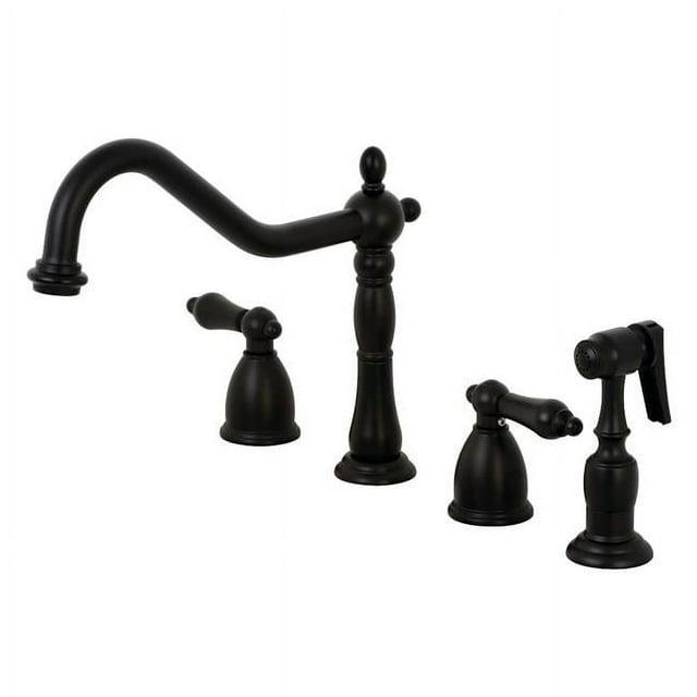 Kingston Brass Essex Double-Handle 3-Hole Widespread Kitchen Faucet