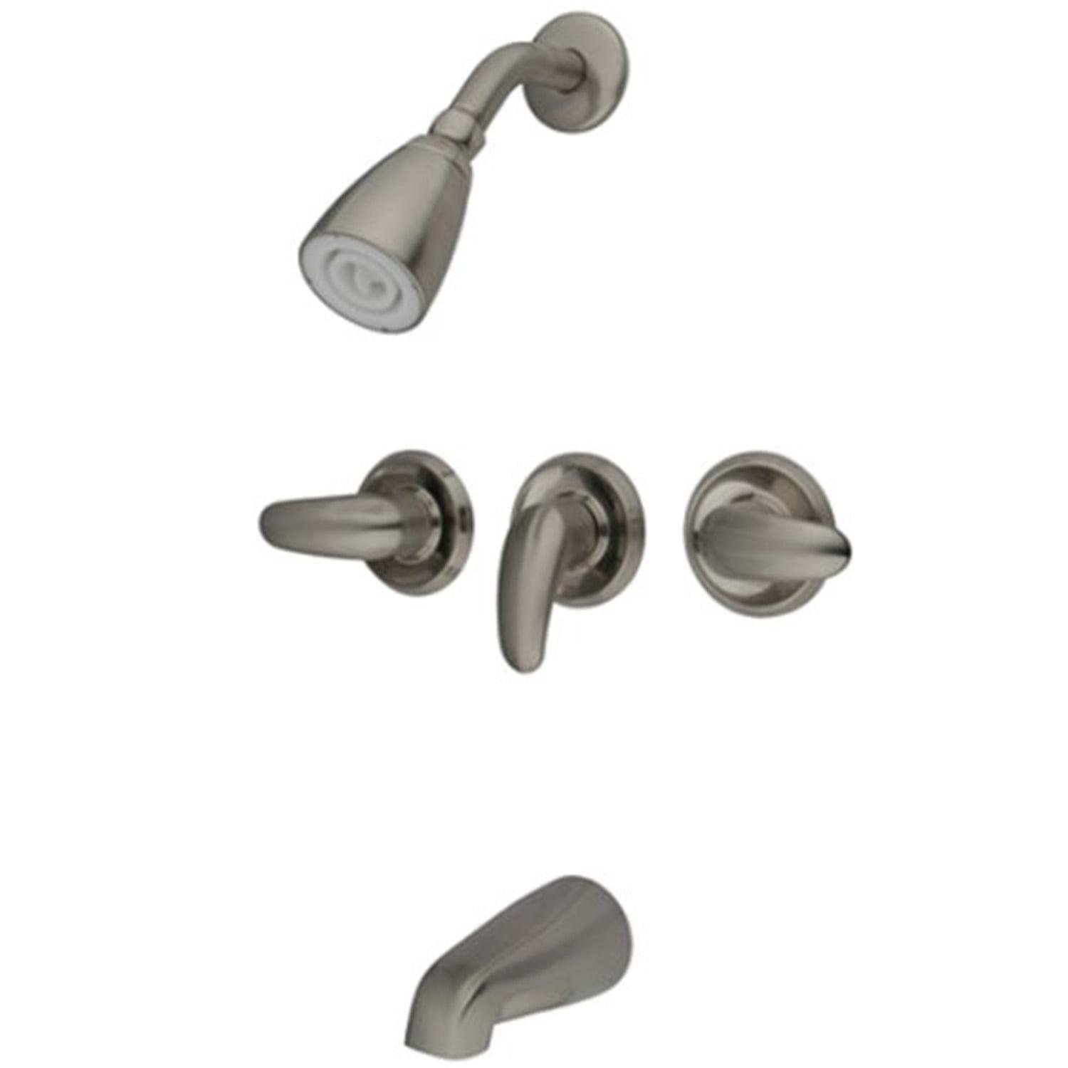 Kingston Brass Legacy Triple-Handle Tub and Shower Faucet