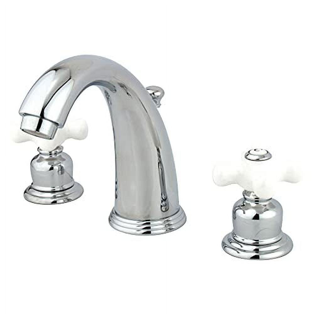 Kingston Brass Victorian Two-Handle 3-Hole Deck Mount Widespread Bathroom Faucet with Retail Pop-Up Drain