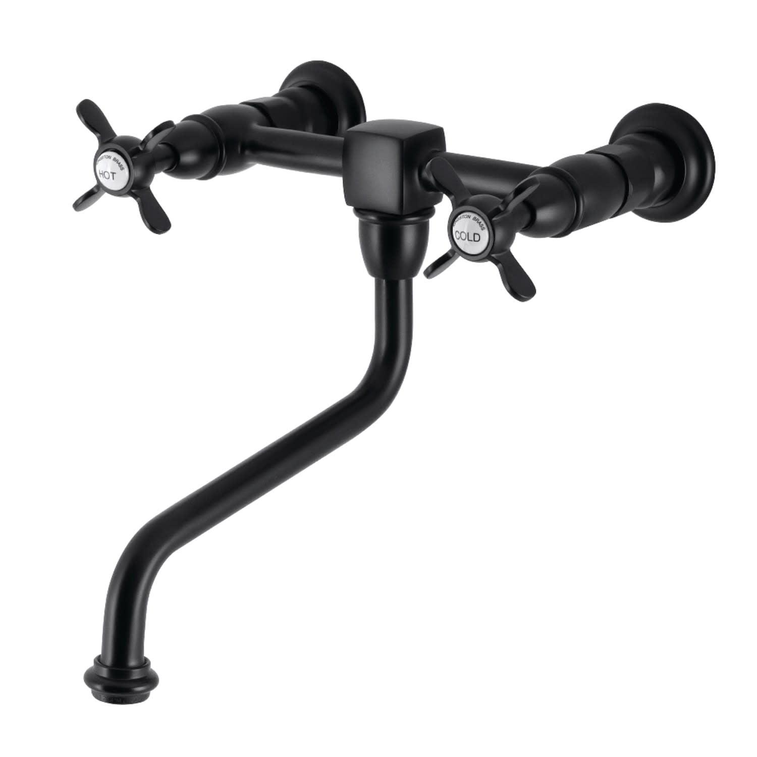 Essex Elegance Matte Black Nickel Wall Mount Bathroom Faucet