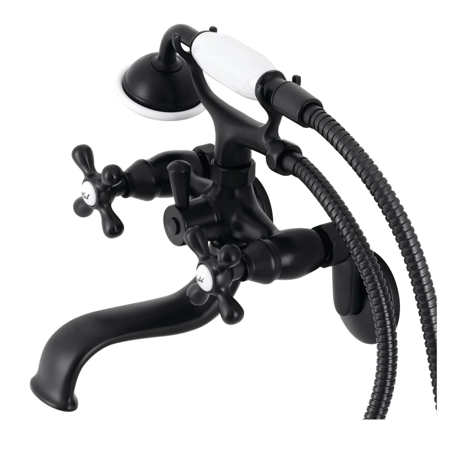 Kingston Brass Kingston Two-Handle Clawfoot Tub Faucet with Hand Shower