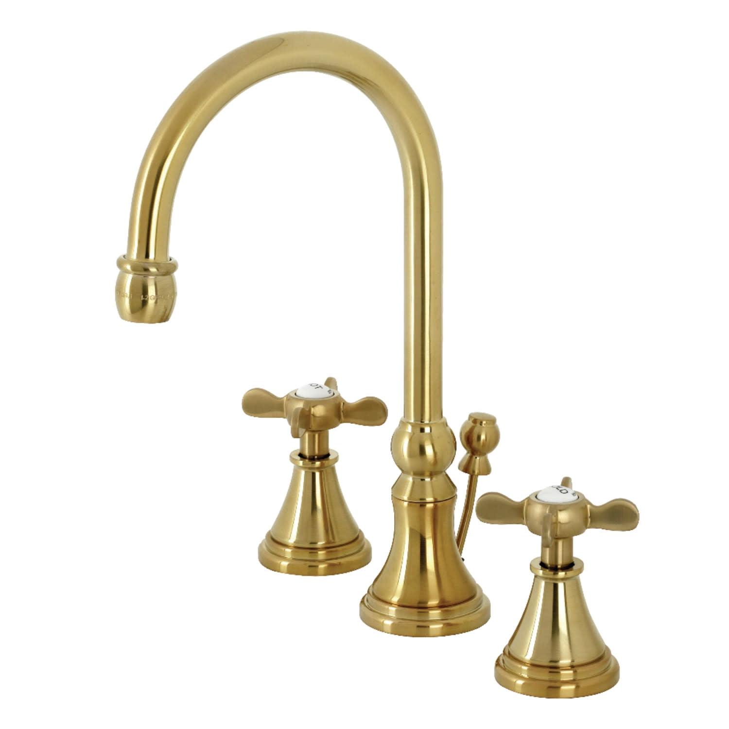 Essex Victorian Inspired Brushed Brass Widespread Bathroom Faucet