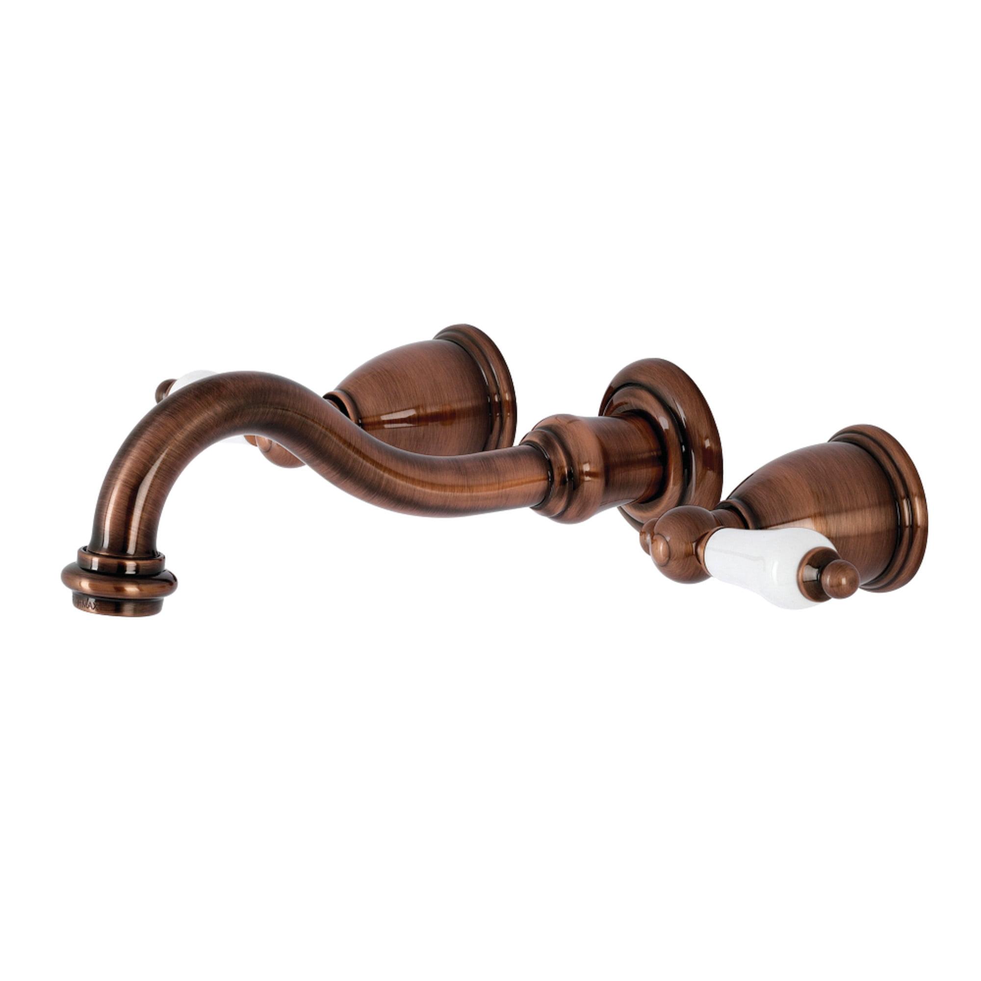 Kingston Brass Vintage Two-Handle 3-Hole Wall Mount Bathroom Faucet