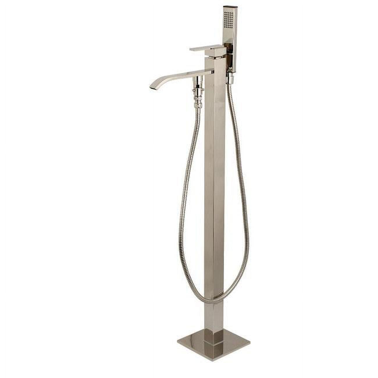 Executive Polished Nickel Freestanding Tub Faucet with Hand Shower