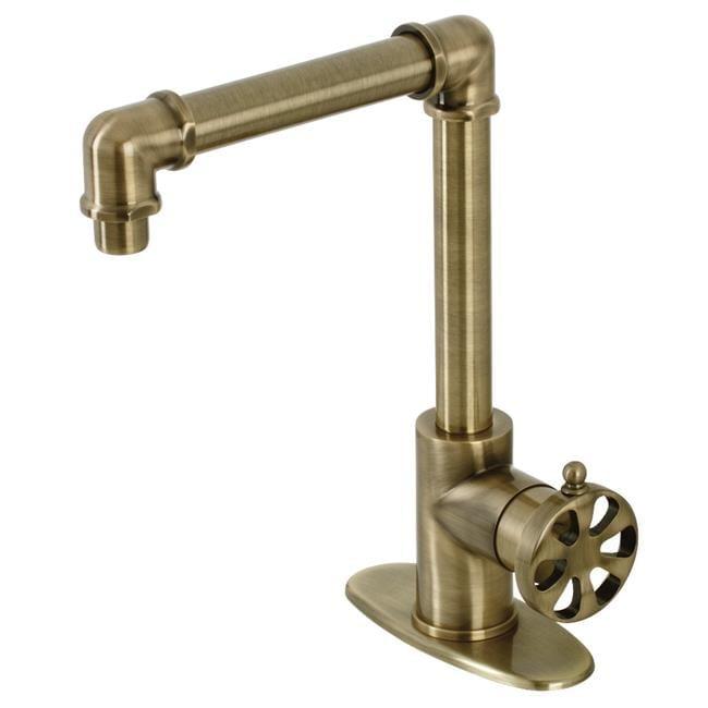 Kingston Brass Belknap Single-Handle 1-Hole Deck Mount Bathroom Faucet with Push Pop-Up