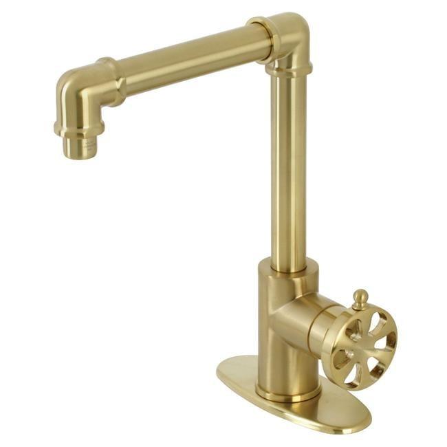 Kingston Brass Belknap Single-Handle 1-Hole Deck Mount Bathroom Faucet with Push Pop-Up