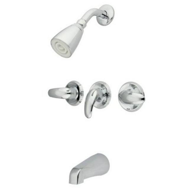 Kingston Brass Legacy Triple-Handle Tub and Shower Faucet