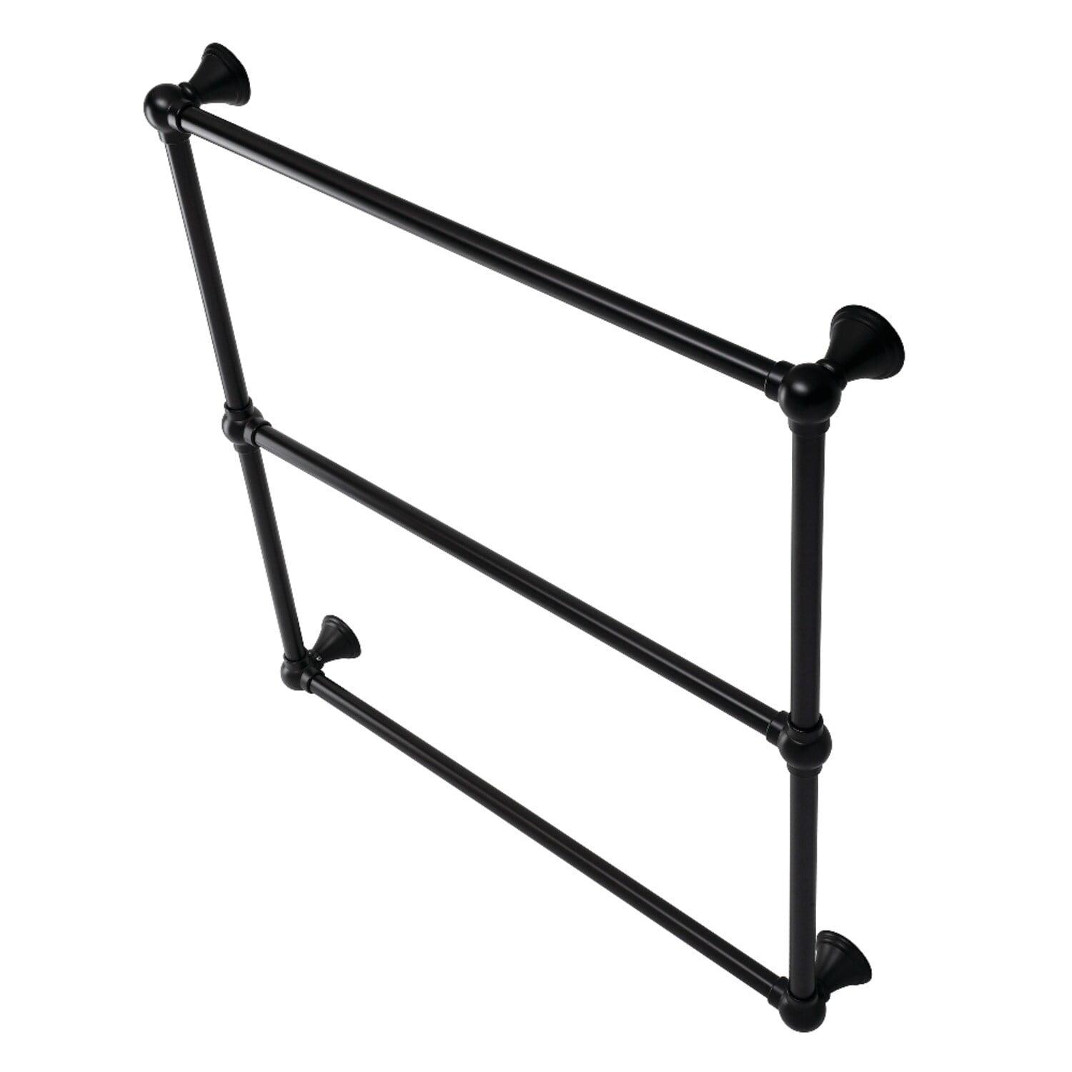 Matte Black 30-Inch Wall Mounted 3-Bar Towel Rack