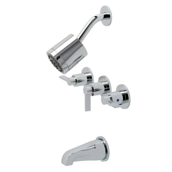 Kingston Brass Kingston Brass NuvoFusion Triple-Handle Tub and Shower Faucet KBX8138NDL