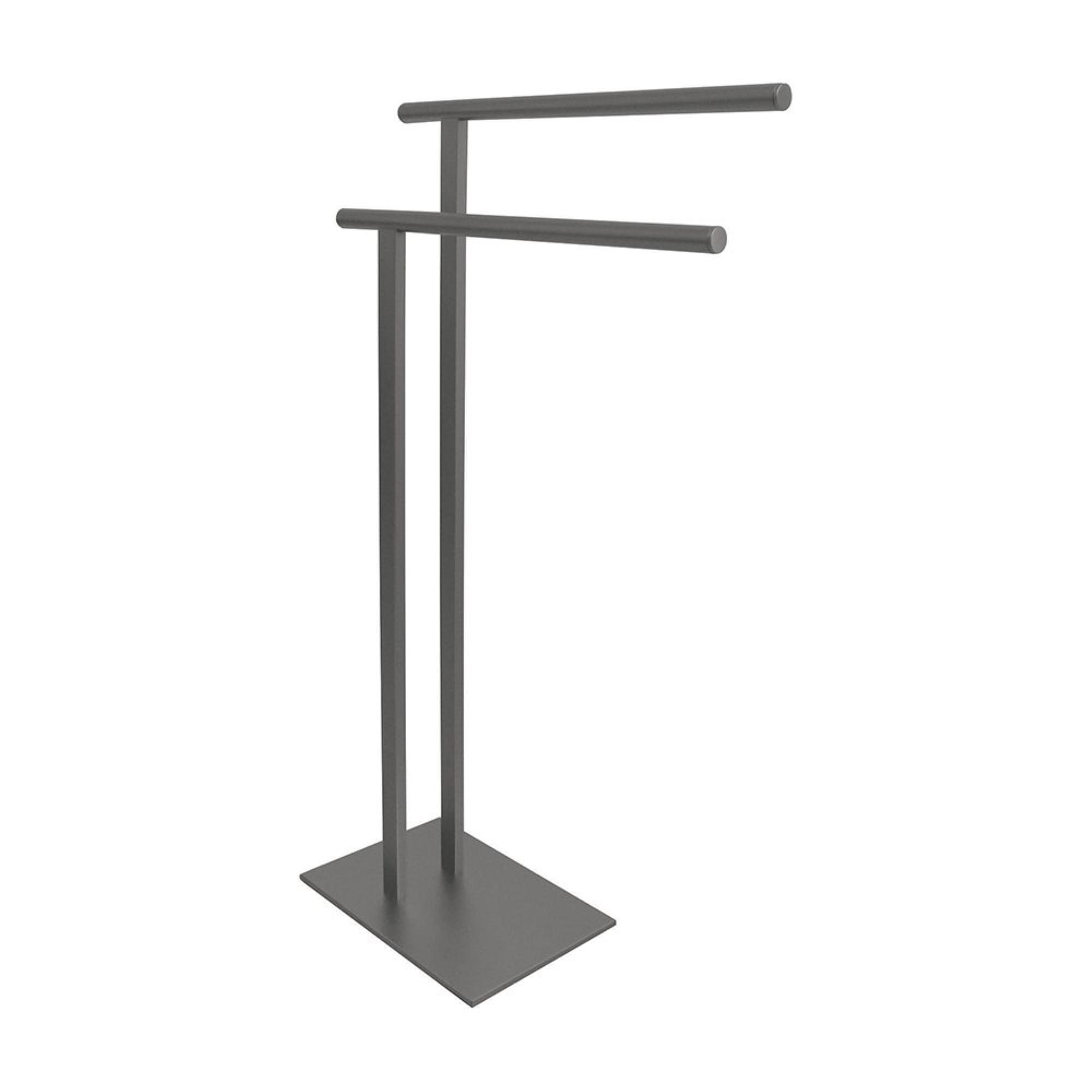 Oil Rubbed Bronze Freestanding Dual Towel Rack