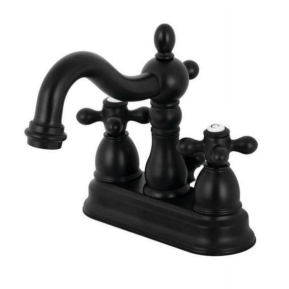 Kingston Brass Heritage Two-Handle 3-Hole Deck Mount 4" Centerset Bathroom Faucet with Plastic Pop-Up