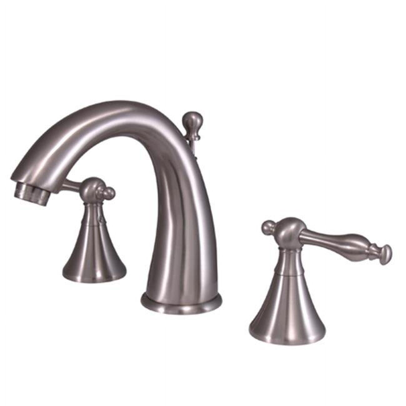 Elegant Traditional 8-16" Widespread Lavatory Faucet in Brushed Nickel