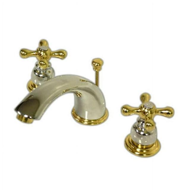 Kingston Brass Victorian Two-Handle 3-Hole Deck Mount Widespread Bathroom Faucet with Retail Pop-Up Drain
