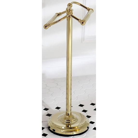 Kingston Brass Vintage Freestanding Double Roll Toilet Paper Holder Polished Brass