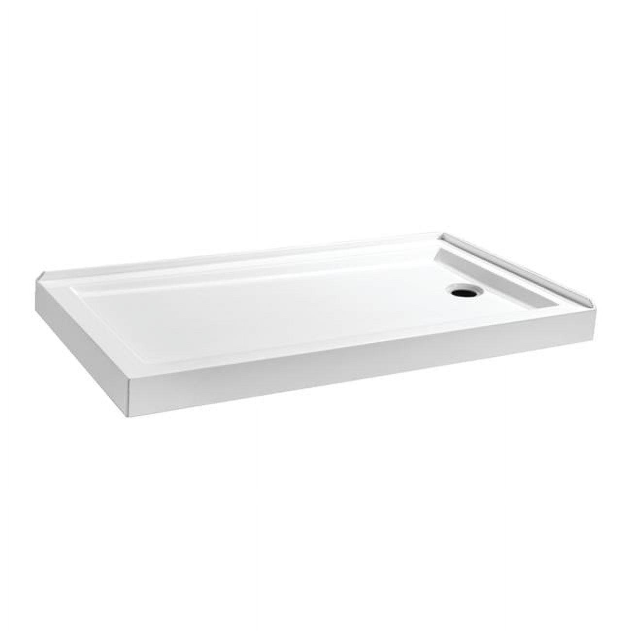 Aruba 60-Inch White Acrylic Double Threshold Shower Base