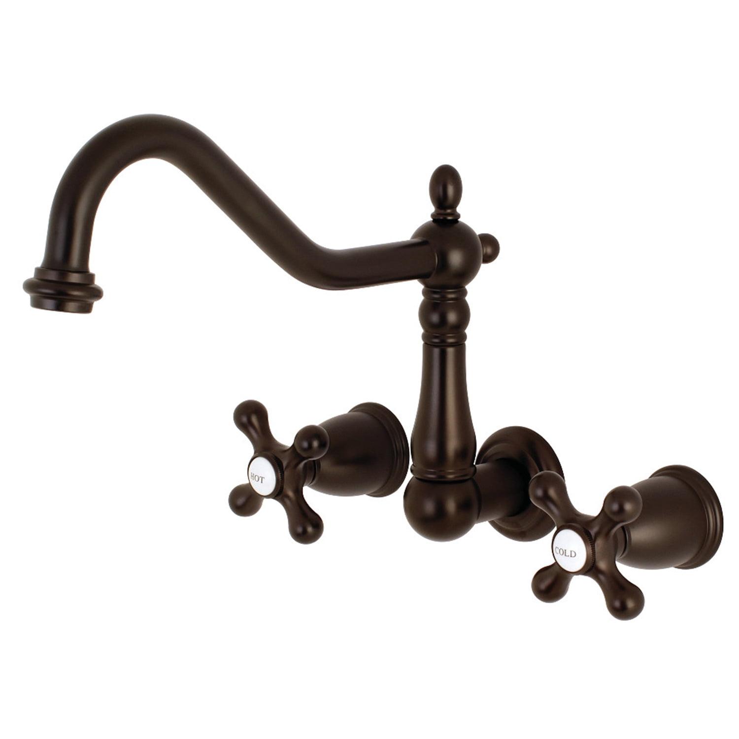 Kingston Brass Heritage Two-Handle 3-Hole Wall Mount Roman Tub Faucet