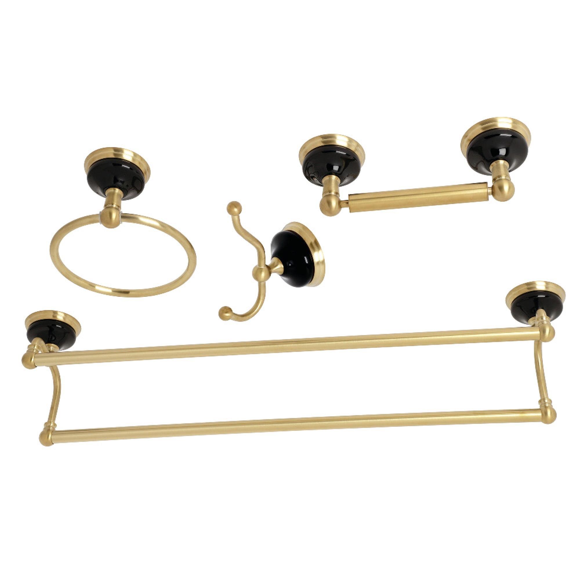 Kingston Brass Water Onyx 4-Piece Bathroom Hardware Set