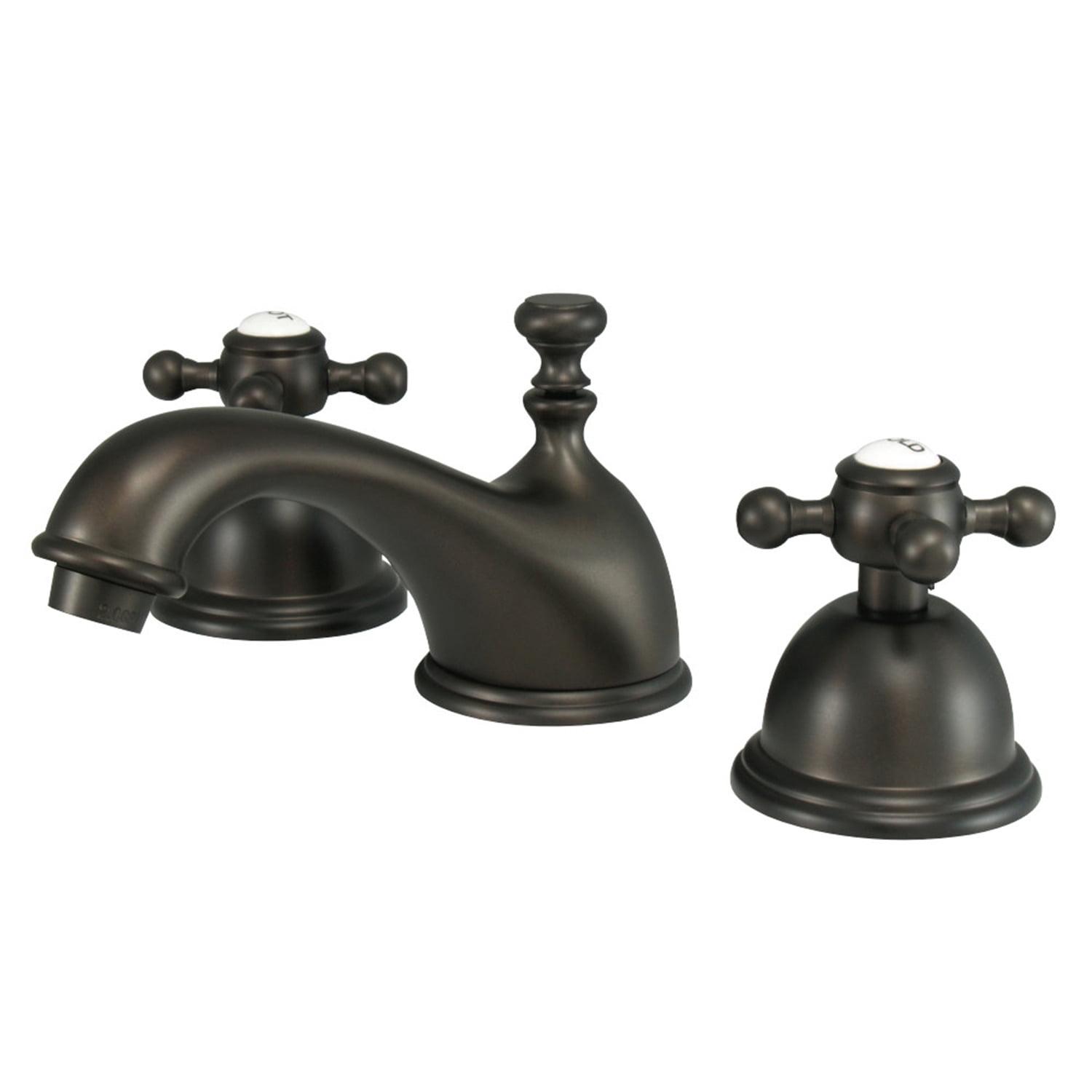 Vintage Elegance 8-Inch Widespread Oil Rubbed Bronze Bathroom Faucet