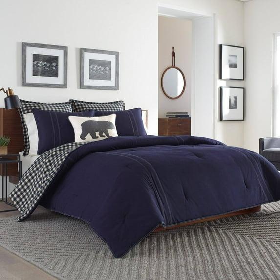 Eddie Bauer Portage Lewis Eddie Bauer Navy Cotton Reversible Comforter Set