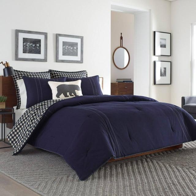 Eddie Bauer Portage Lewis Eddie Bauer Navy Cotton Reversible Comforter Set