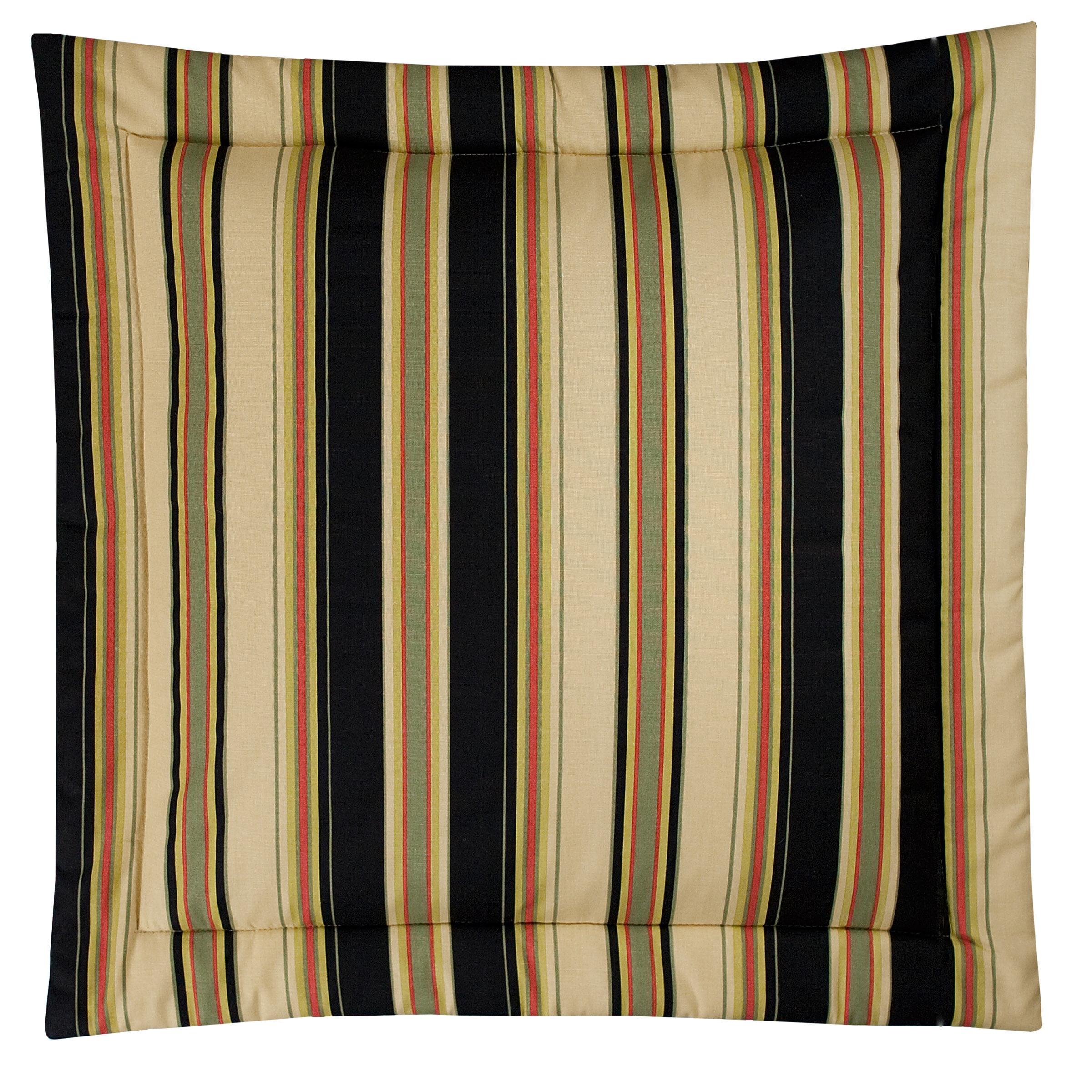 Kingston Black and Tan Striped Polyester Euro Sham