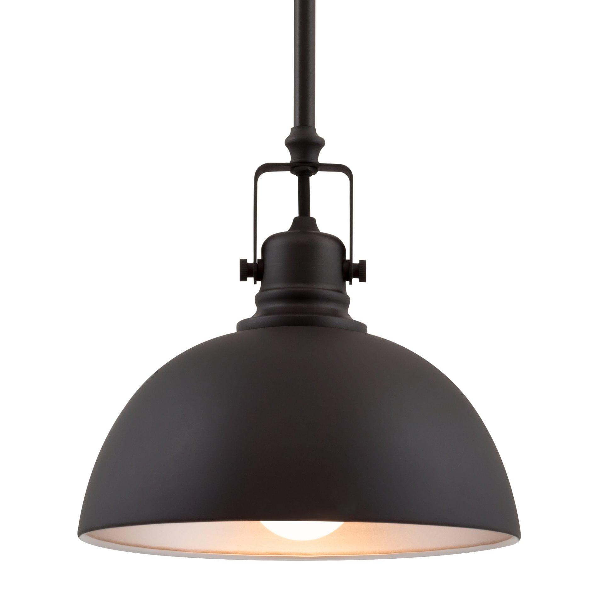 Kira Home Belle 9" Contemporary Industrial Pendant Light, Adjustable Length + Shade Swivel Joint, Oil-Rubbed Bronze