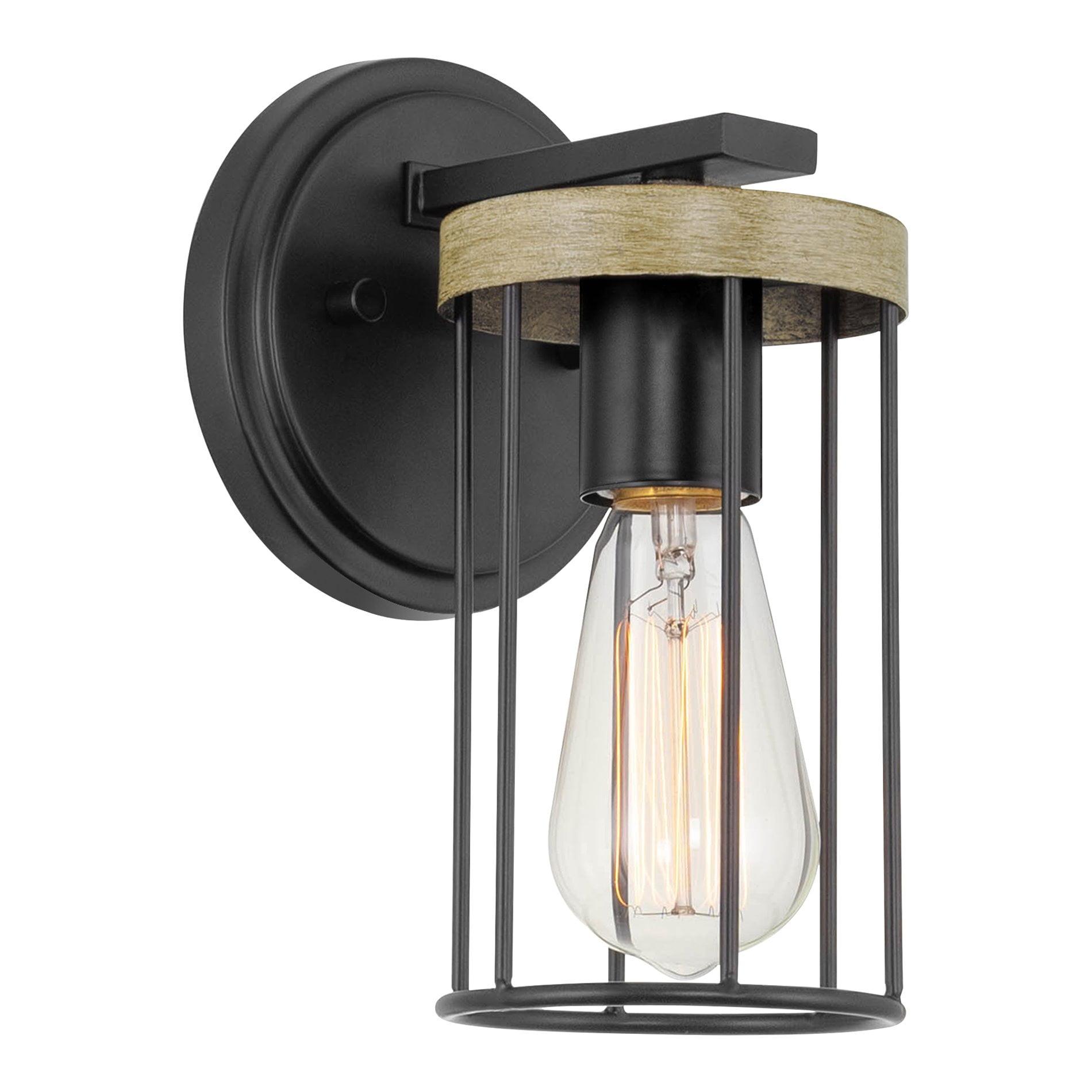 Dayton 9" Black Metal Cage Wall Sconce