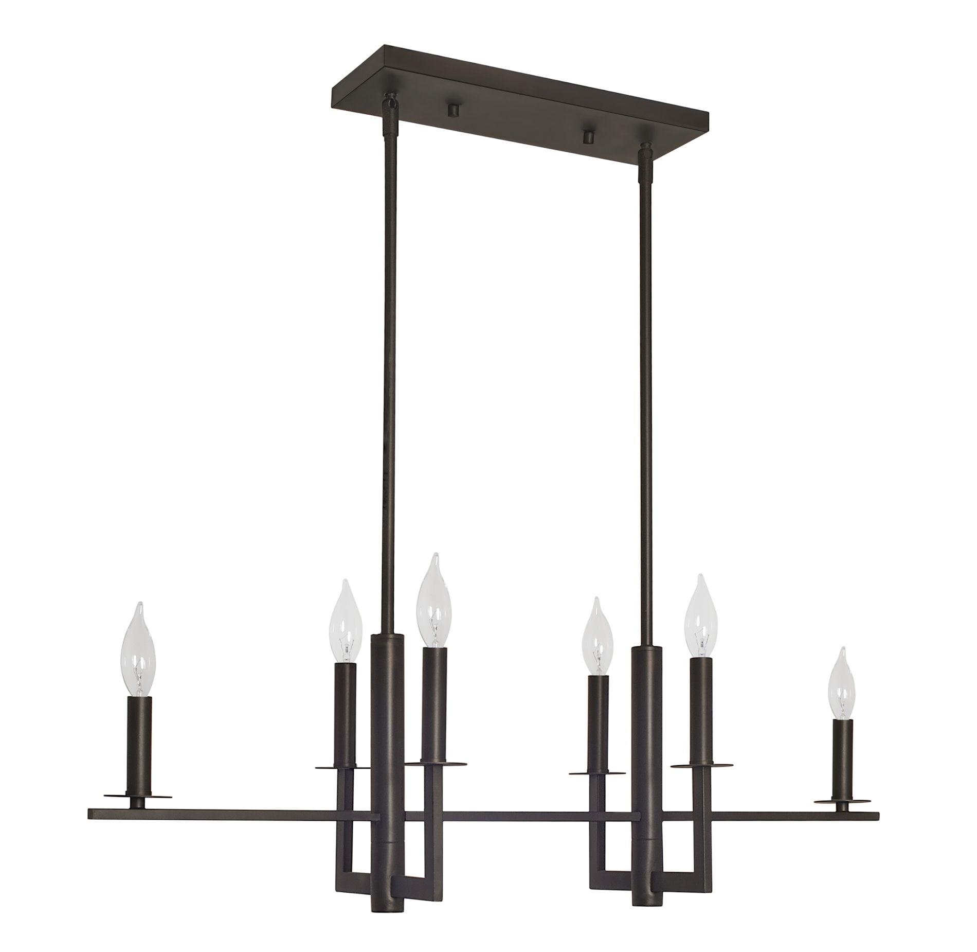 Oil Rubbed Bronze 6-Light Geometric Island Chandelier