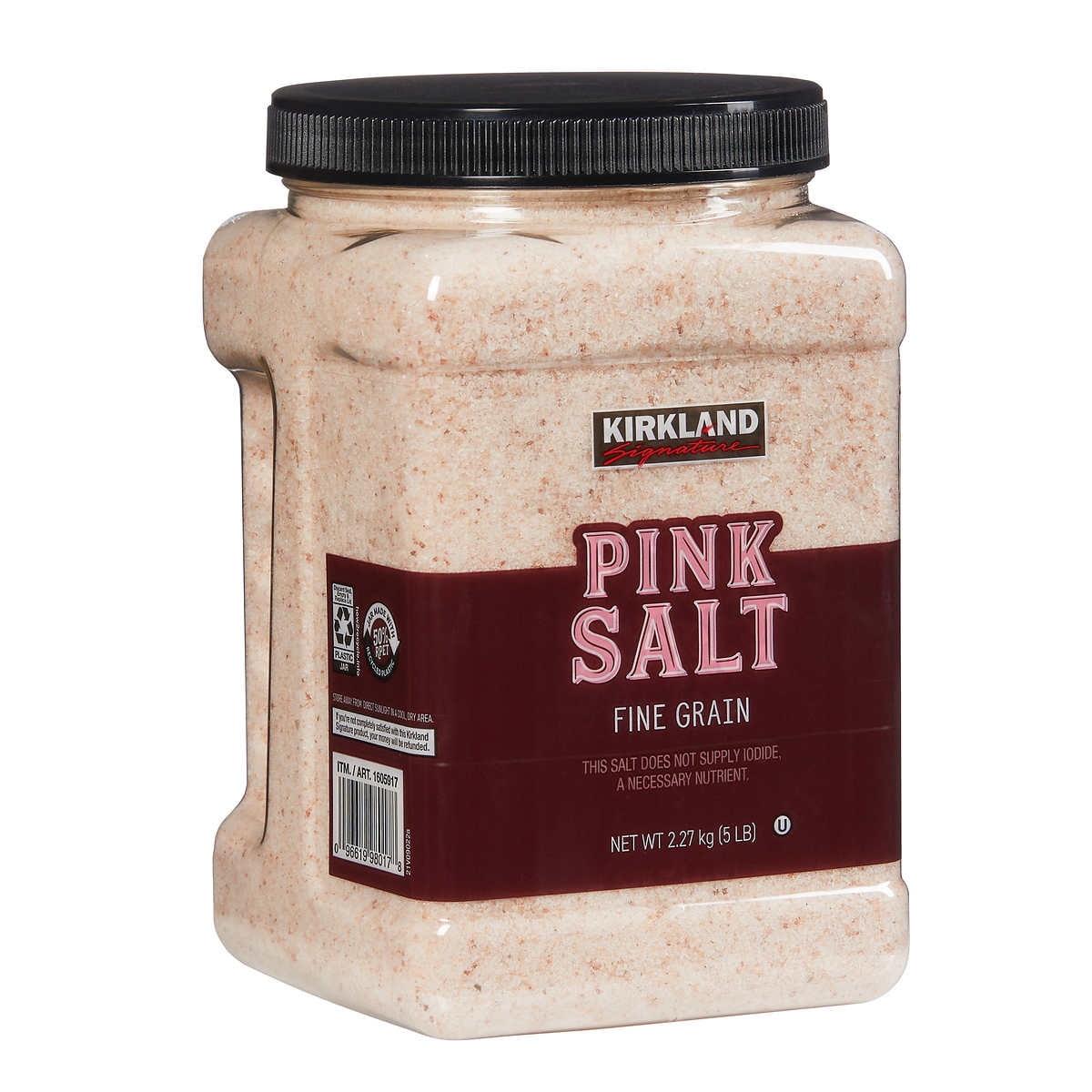 Kirkland Signature Fine Grain Pink Salt 5 Pounds