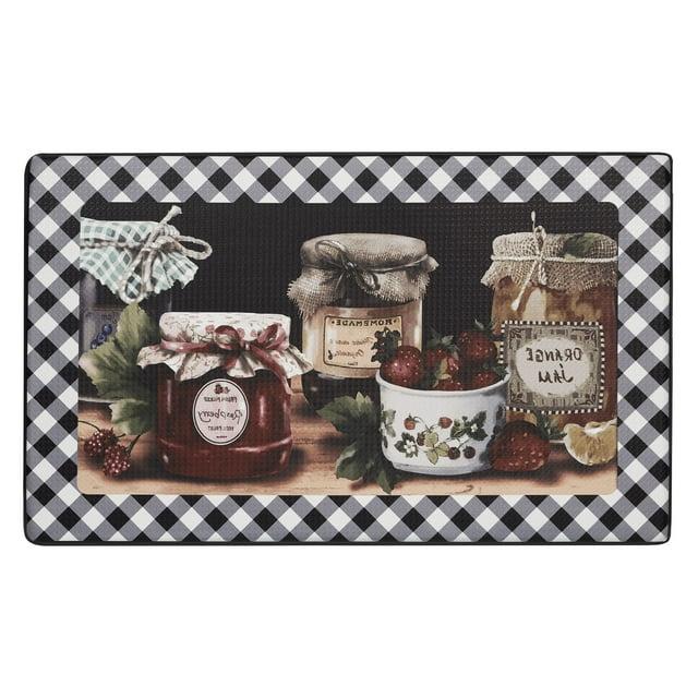 GoodGram Oversized Premium Anti Fatigue Memory Foam Kitchen Floor Mat - 30 in. W x 18 in. L, Mason Jars
